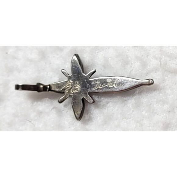 Small Sterling Silver 925 Signed Initials Zuni Cross Pendant Small Hook Bail - Picture 7 of 9